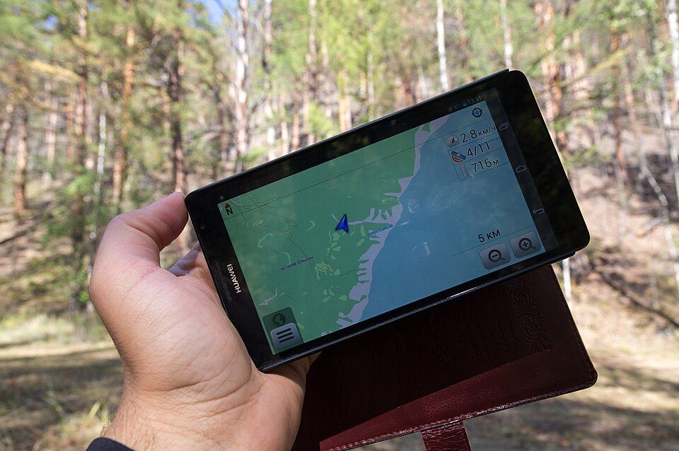 Olkhon Island, GPS navigation, Smartphone, Lake Baikal, Russia